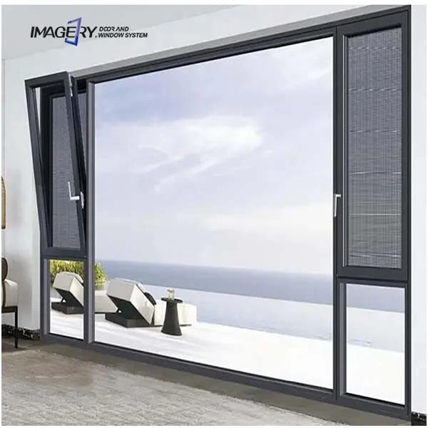 Aluminum Tilt And Turn Window With Mosquito Net